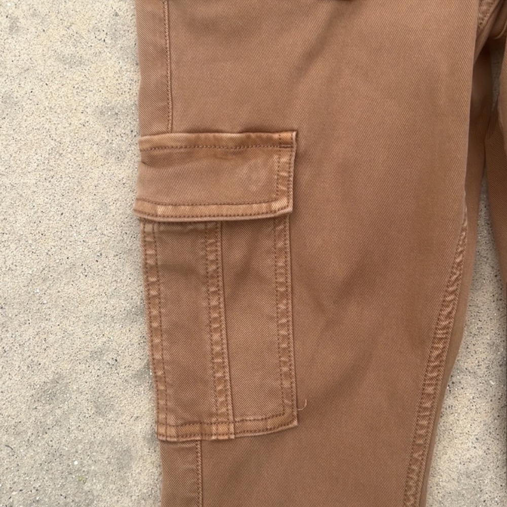 SPANX Women's Stretch Twill Ankle Cargo Pants Honey Glow Size S NWT - Picture 4 of 10